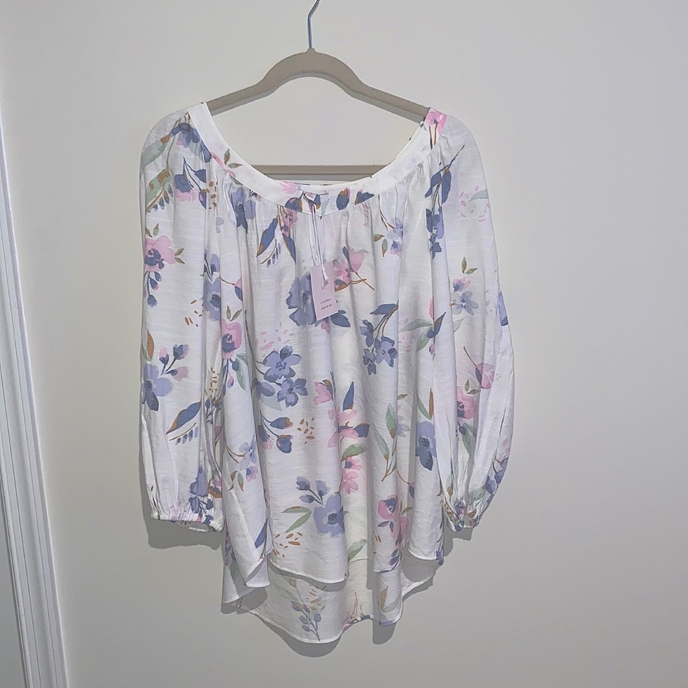 LC Lauren Conrad Floral Blouse